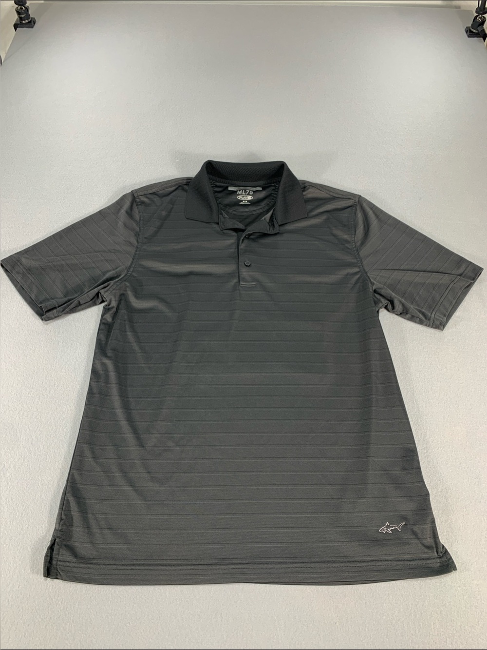 Greg Norman Collection Black Short-Sleeve Performance Polo